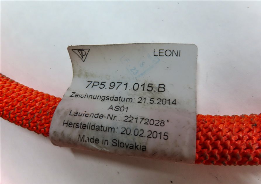 Thumbnail 6: 2015 PORSCHE CAYENNE E-HYBRID (958) HIGH VOLTAGE MAIN BATTERY CABLE HARNESS