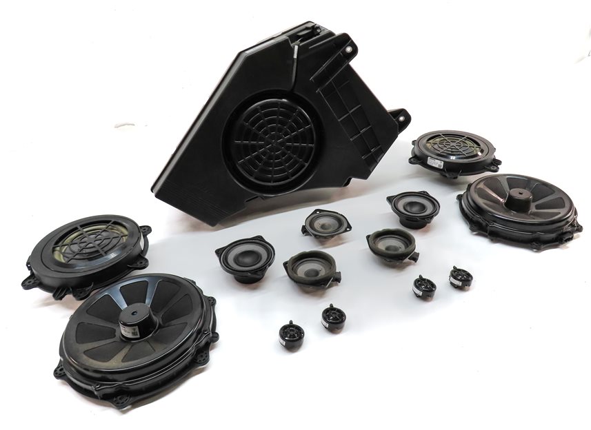 Thumbnail 3: 2015 PORSCHE CAYENNE (958) BOSE AUDIO SUB SUBWOOFER TWEETER SPEAKER SET-14