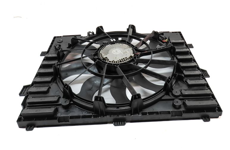 Thumbnail 5: 2011-2018 PORSCHE CAYENNE HYBRID (958) RADIATOR COOLING FAN w/ SHROUD