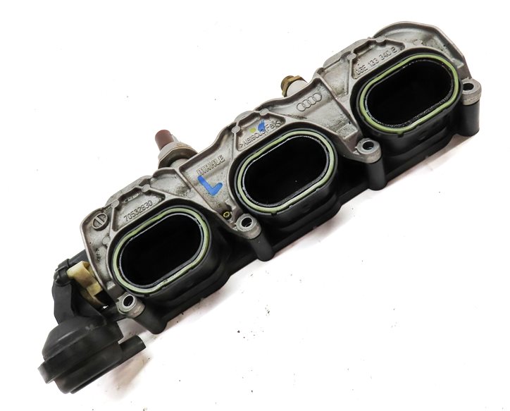 Thumbnail 3: 13 AUDI S4 (B8 8K) 3.0L SUPER (CGXC) LEFT LOWER INTAKE MANIFOLD w/ FUEL RAIL