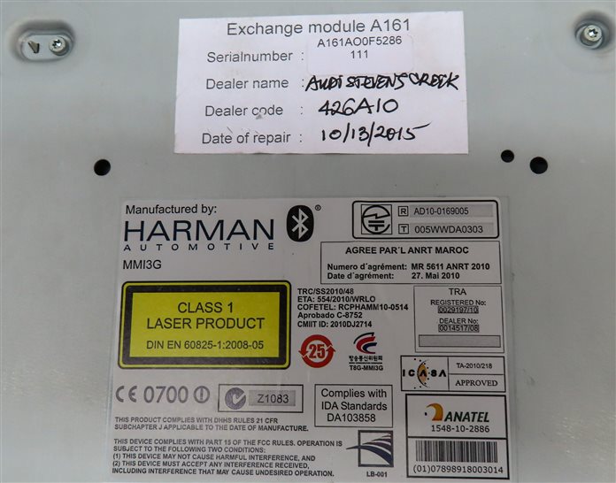 Thumbnail 9: 2013 AUDI S4 (B8 8R) RADIO STEREO CD DVD SD MMI MULTIMEDIA PLAYER HEAD UNIT