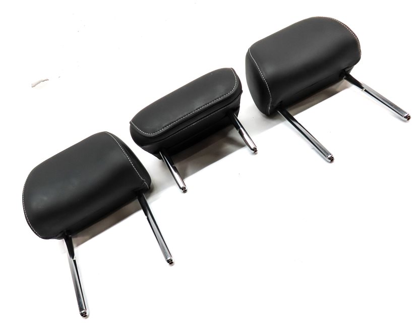 Thumbnail 3: 13-16 A4 S4 12-18 A6 S6 C7 B8 REAR LEFT CENTER RIGHT SEAT HEADREST SET 2 (Black)