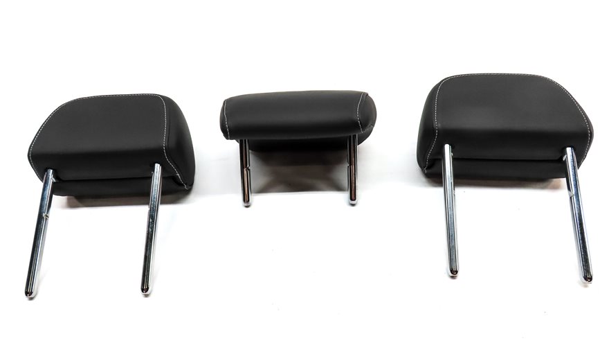 Thumbnail 6: 13-16 A4 S4 12-18 A6 S6 C7 B8 REAR LEFT CENTER RIGHT SEAT HEADREST SET 2 (Black)