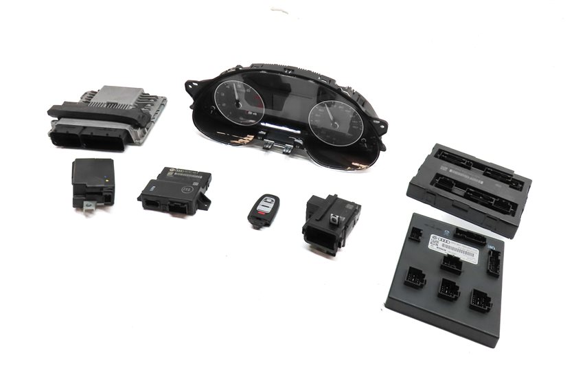 2013-2014 AUDI S4 (B8 8K) 3.0L CGXC ENGINE ECM BCM IMMOBILIZER MODULE KEY SET