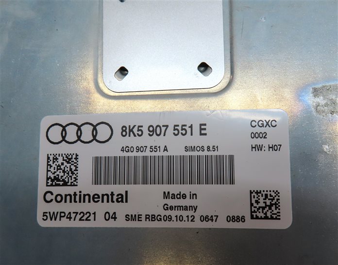 Thumbnail 18: 2013-2014 AUDI S4 (B8 8K) 3.0L CGXC ENGINE ECM BCM IMMOBILIZER MODULE KEY SET
