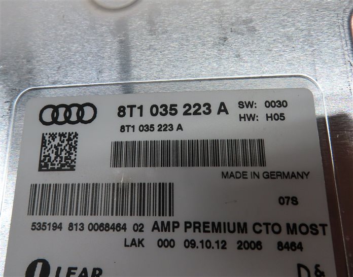 Thumbnail 6: 13-17 AUDI A4 S4 A5 S5 RS5 Q5 Q7 (B8 8K 8R 4M) BANG & OLUFSEN AUDIO AMP AMPLIFER