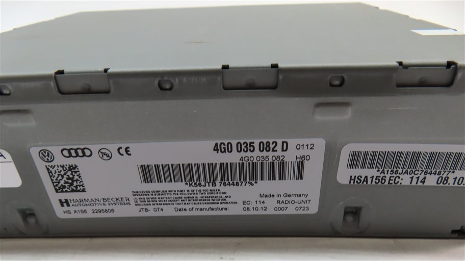 Thumbnail 6: 2012-2017 AUDI A4 S4 A5 S5 A6 S6 Q7 (B8 C7 8K 8T 4L) AM/FM RADIO STEREO RECEIVER