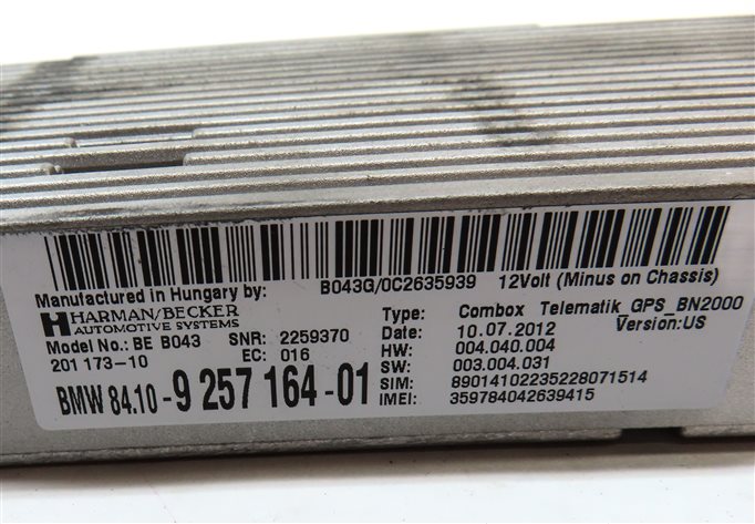 Thumbnail 7: 2013 BMW X1 (E84) COMMUNICATION TELEMATICS COMBOX CONTROL MODULE