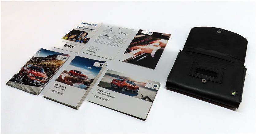 2013 BMW X1 (E84) 2.0L (N20) ENGINE OWNER'S MANUAL BOOKLET SET/7 w/ CASE (BLACK)