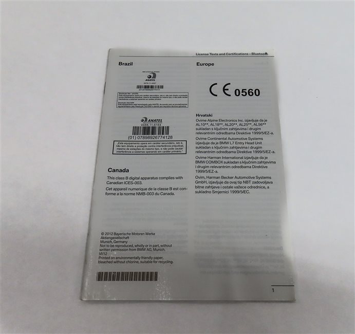 Thumbnail 5: 2013 BMW X1 (E84) 2.0L (N20) ENGINE OWNER'S MANUAL BOOKLET SET/7 w/ CASE (BLACK)