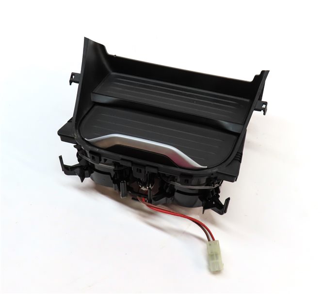 2017 BMW X3 (F25) FRONT CENTER CONSOLE DUAL CUPHOLDER w/ 12V SOCKET JACK