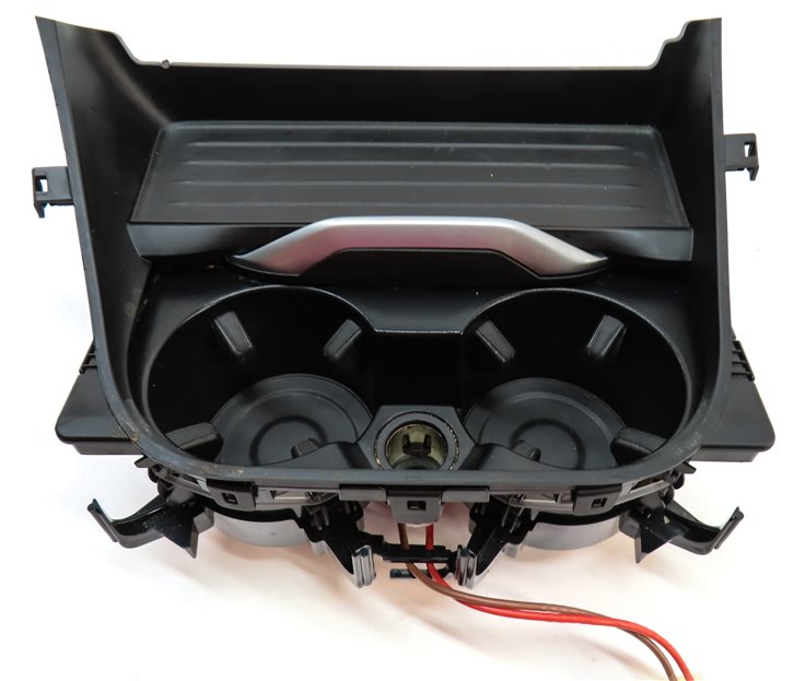 Thumbnail 7: 2017 BMW X3 (F25) FRONT CENTER CONSOLE DUAL CUPHOLDER w/ 12V SOCKET JACK