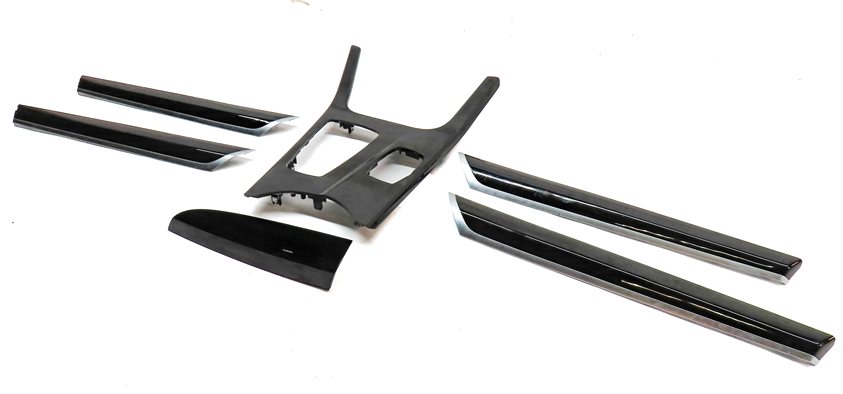 17 BMW X3 F25 INTERIOR DASH CENTER CONSOLE FRONT/REAR DOOR TRIM SET/6 (Fineline)