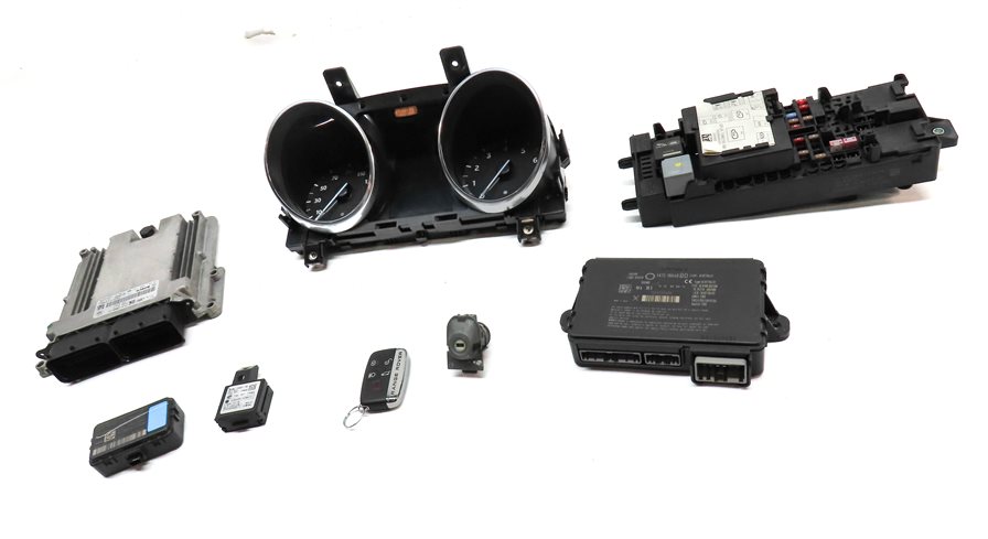 Thumbnail 3: 2016 RANGE ROVER SPORT (L494) 3.0L ENGINE ECM BCM IMMOBILIZER MODULE KEY SET