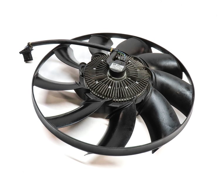 Thumbnail 1: 13-16 RANGE ROVER SPORT (L405 L494) CONDENSER ELECTRIC COOLING FAN w/ CLUTCH