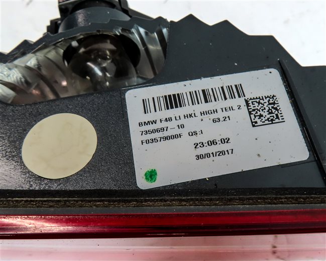 Thumbnail 7: 2016-2019 BMW X1 (F48) REAR LEFT INNER TAILLIGHT (FITS MODELS w/ LED HEADLIGHTS)