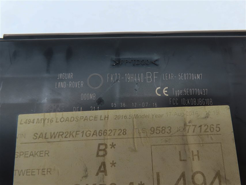 Thumbnail 17: 2016 RANGE ROVER SPORT (L494) 3.0L DIESEL SPEEDOMETER ECU BCM MODULE KEY SET/8