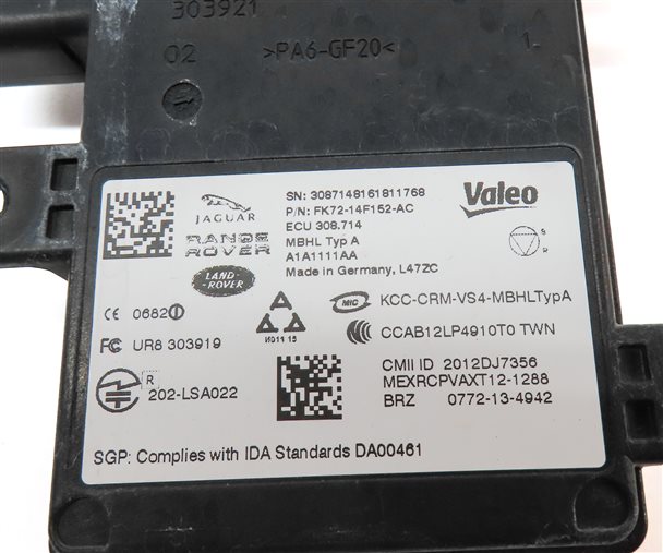 Thumbnail 4: 15-17 RANGE ROVER SPORT EVOQUE (L494 L538) REAR BLIND SPOT RADAR SENSOR MODULE