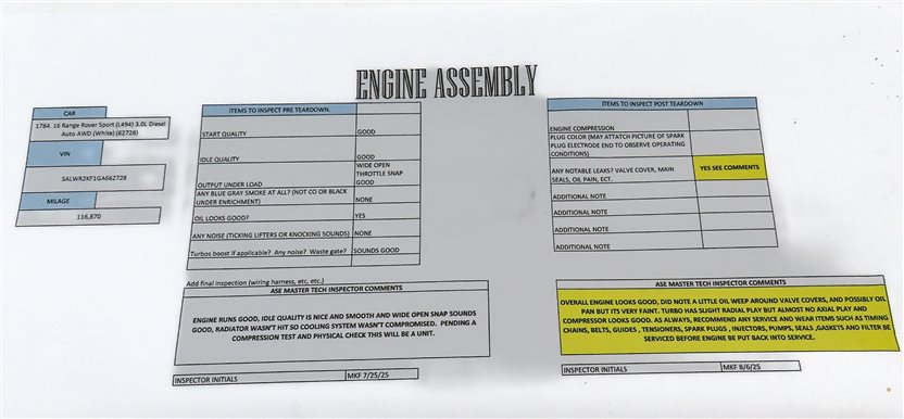Thumbnail 6: 16-21 RANGE ROVER SPORT DISCOVERY L494 L496 3.0L DIESEL ENGINE ASSEMBLY  (116k)