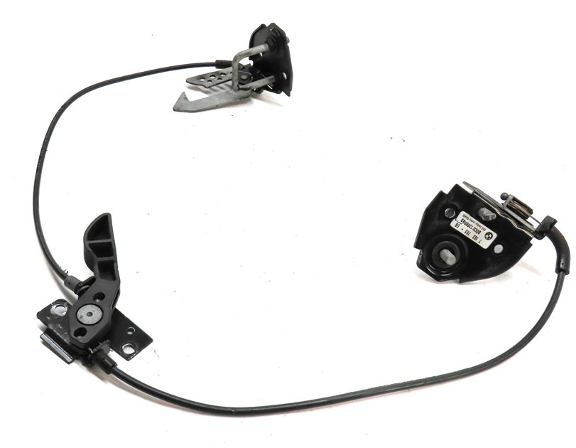 10 BMW 535IGT (F07) FRONT HOOD LID SAFETY HOOK CATCH RELEASE HANDLE LATCH SET/3