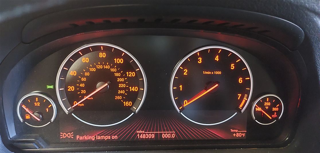 Thumbnail 2: 11 BMW 740i 750i 760i B7 F01 (2010 535iGT F07) SPEEDOMETER GAUGE CLUSTER (148k)