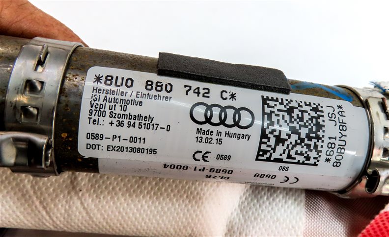 Thumbnail 5: 2015-2018 AUDI Q3 (8U) RIGHT PASSENGER ROOF SIDE CURTAIN AIRBAG AIR BAG