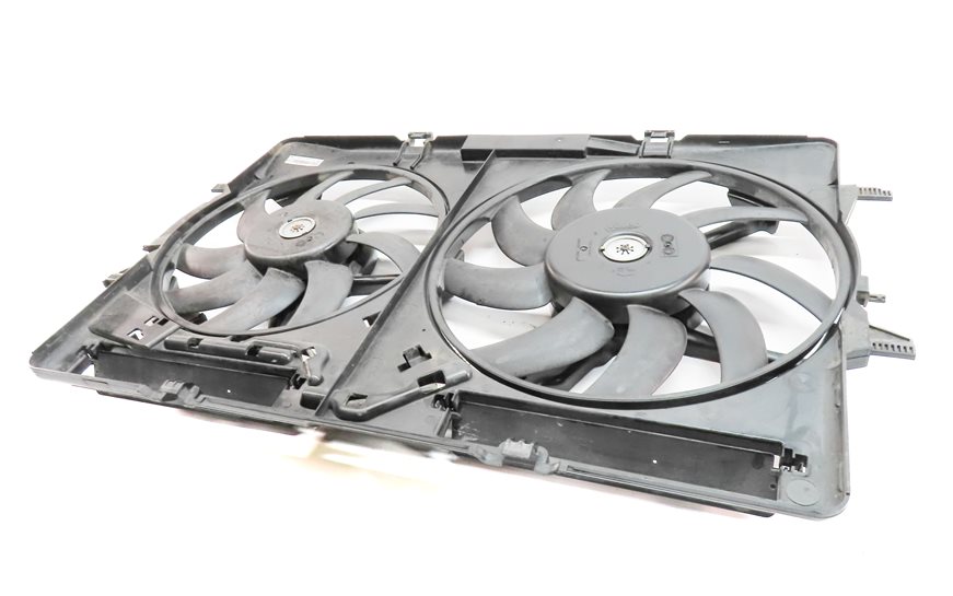 Thumbnail 2: 16-18 AUDI A6 Q3 C7 8U 2.0L TURBO ENGINE RADIATOR COOLING FAN w/SHROUD ASSEMBLY