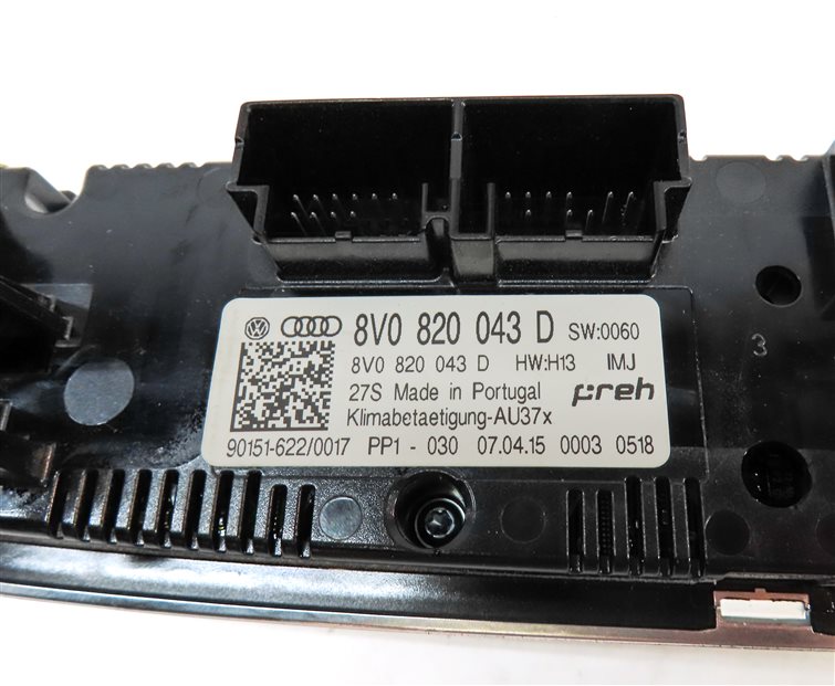 Thumbnail 7: 2015-2018 AUDI A3 S3 (8V) FRONT DUAL ZONE HEATER A/C TEMPERATURE CONTROL PANEL
