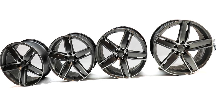 2013-2017 AUDI Q5 (B8 8R) 20x8.5 INCH SWEPT ARM 5-SPOKE ALUMINUM WHEEL RIM SET-4