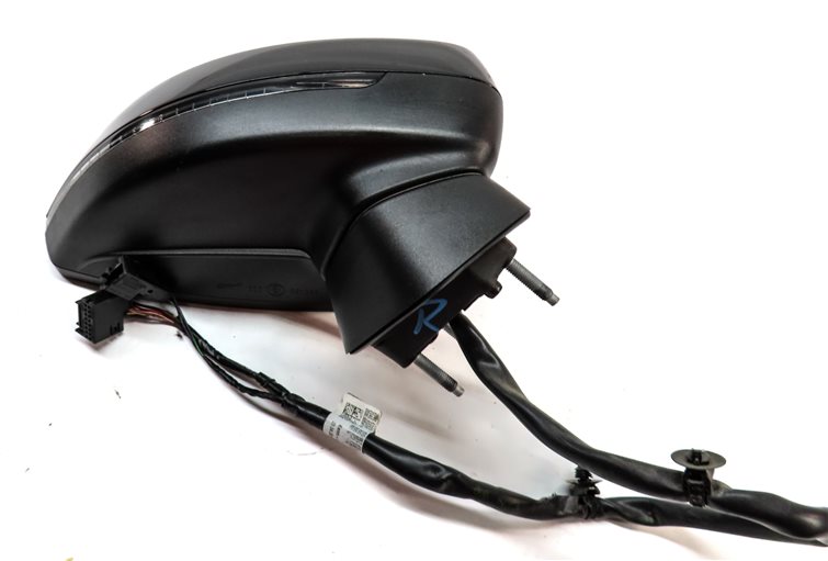 Thumbnail 7: 15-18 AUDI A3 S3 (8V) RIGHT PASSENGER MANUAL FOLD HEATED DOOR MIRROR (BLACK)