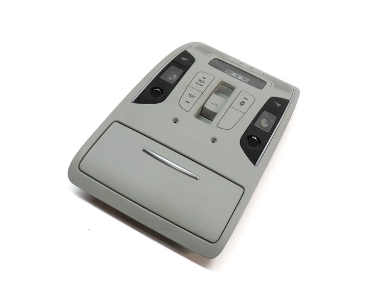 Thumbnail 1: 2013 AUDI A6 (C7 4G) FRONT INTERIOR OVERHEAD DOME LIGHT LAMP w/ SWITCHES (Gray)