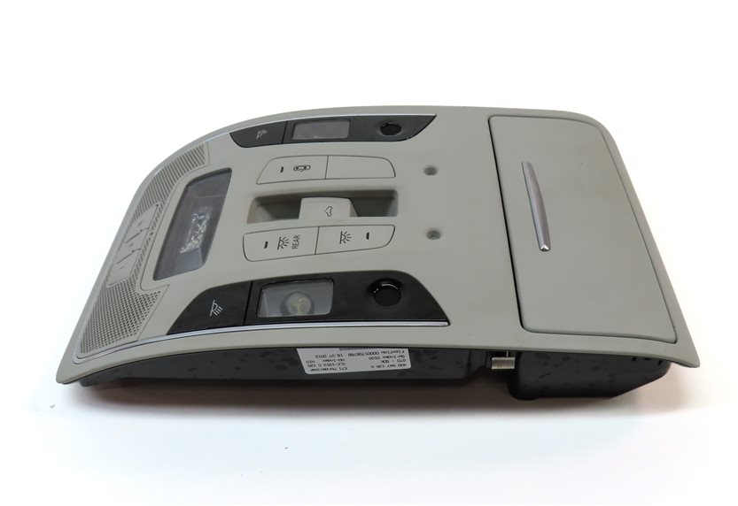 Thumbnail 3: 2013 AUDI A6 (C7 4G) FRONT INTERIOR OVERHEAD DOME LIGHT LAMP w/ SWITCHES (Gray)
