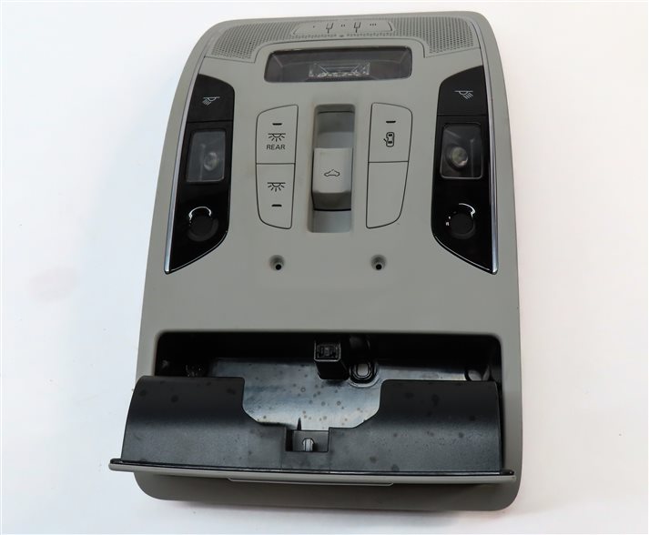 Thumbnail 5: 2013 AUDI A6 (C7 4G) FRONT INTERIOR OVERHEAD DOME LIGHT LAMP w/ SWITCHES (Gray)