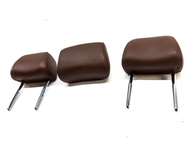Thumbnail 2: 12-18 AUDI A6 S6 (C7 4G) REAR LEFT CENTER RIGHT SEAT HEADREST SET/3 (Brown)