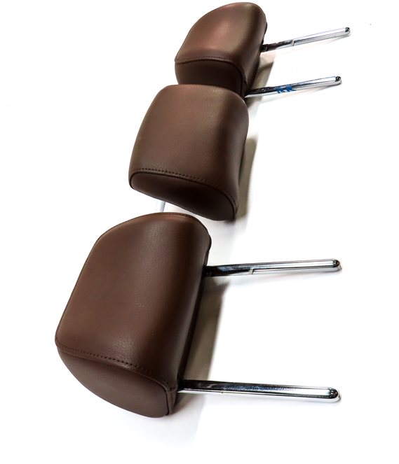 Thumbnail 4: 12-18 AUDI A6 S6 (C7 4G) REAR LEFT CENTER RIGHT SEAT HEADREST SET/3 (Brown)