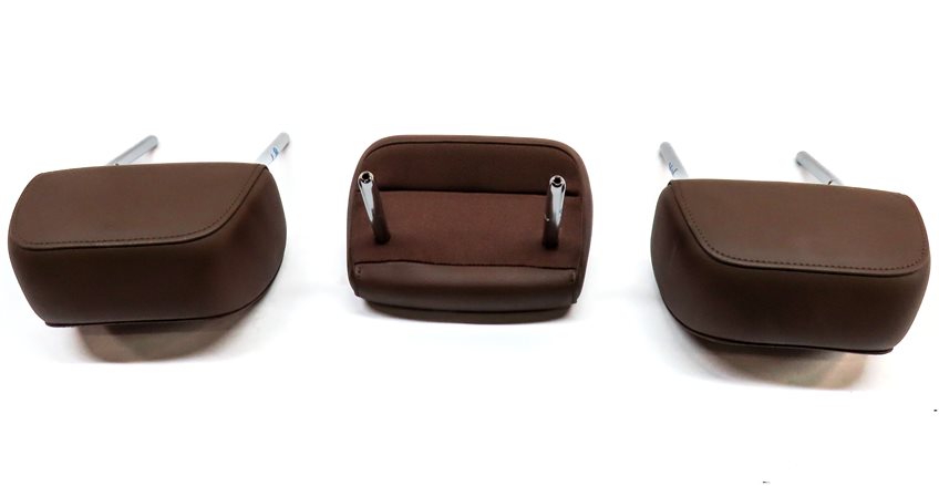 Thumbnail 6: 12-18 AUDI A6 S6 (C7 4G) REAR LEFT CENTER RIGHT SEAT HEADREST SET/3 (Brown)