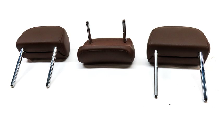 Thumbnail 7: 12-18 AUDI A6 S6 (C7 4G) REAR LEFT CENTER RIGHT SEAT HEADREST SET/3 (Brown)