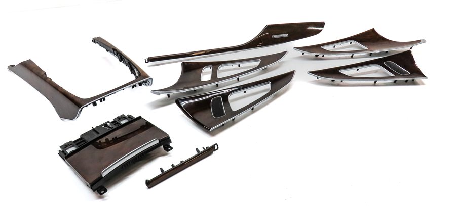 Thumbnail 3: 2013 AUDI A6 (C7 4G) INTERIOR DASH CENTER CONSOLE DOOR TRIM SET/8 (Walnut)