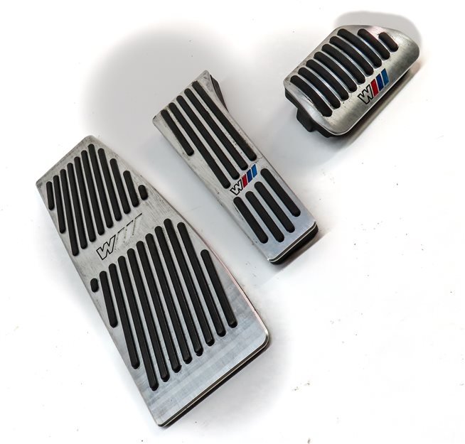 Thumbnail 3: 2017 BMW 330i 330E 3-SERIES (F30) GAS BRAKE DEAD FOOT ///M PEDAL TRIM COVER SET