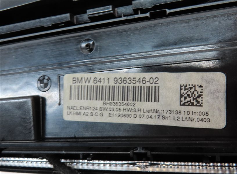 Thumbnail 10: 2017 BMW 330E (F30) FRONT HEATER A/C TEMPERATURE CLIMATE RADIO STEREO CONTROL