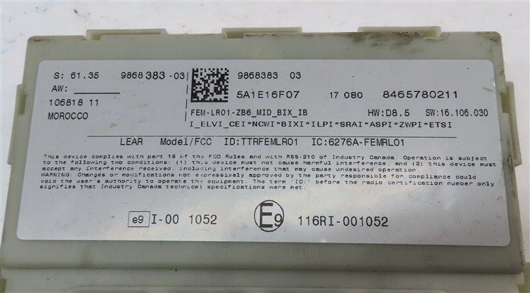 Thumbnail 15: 16-18 BMW 330E (F30) 2.0L B48 ENGINE BCM DME ECM ECU BODY CONTROL MODULE KEY SET