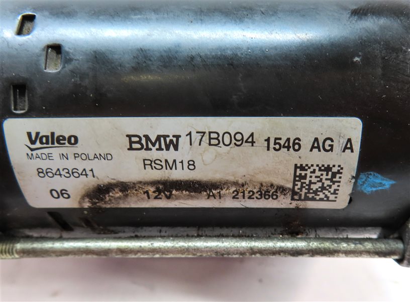 Thumbnail 8: 16-19 BMW 330E 530E 740E HYBRID (F30 G11 G30) 2.0L B48 ENGINE STARTER MOTOR