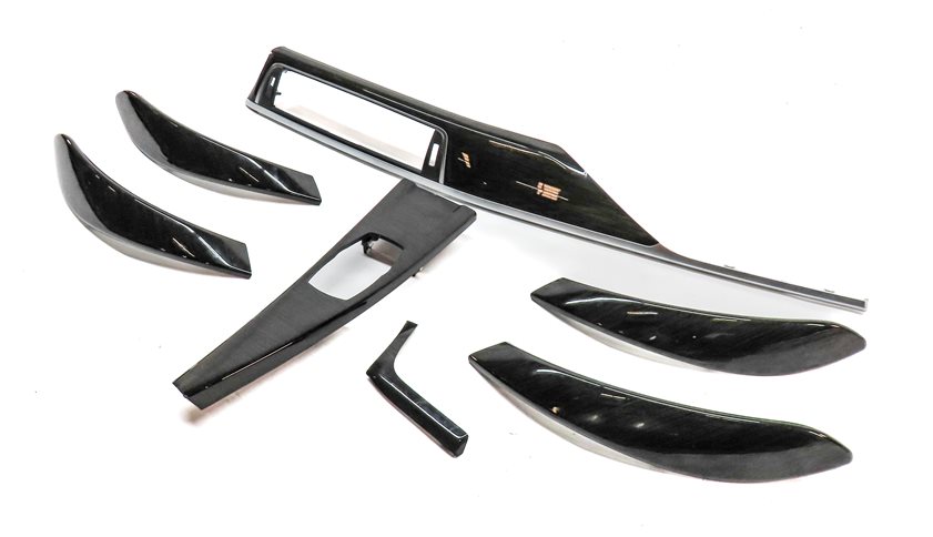2017 BMW 330E 3-SERIES (F30) INTERIOR DASH DOOR CONSOLE TRIM SET (Fineline Wood)