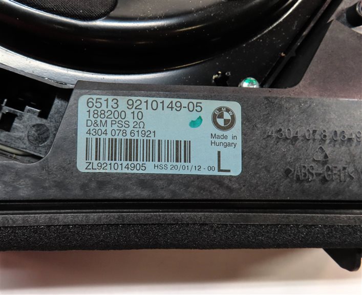 Thumbnail 14: 12 BMW 328I F30 RADIO STEREO AUDIO SOUND SYSTEM SUBWOOFER TWEETER SPEAKER SET/10