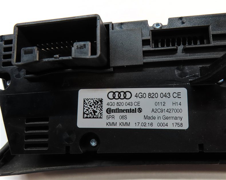 Thumbnail 7: 2016-2018 AUDI A6 A7 S6 S7 (C7 4G8) FRONT HVAC HEAT AIR AC CLIMATE CONTROL PANEL