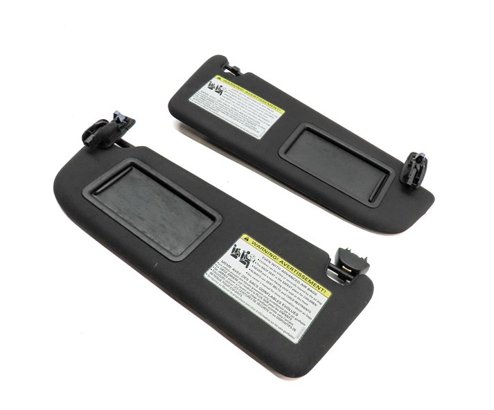 16-18 AUDI A6 (C7 4G) FRONT LEFT DRIVER & RIGHT PASSENGER SUNVISOR SET/2 (Black)