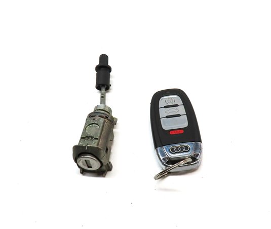 Thumbnail 2: 2016 AUDI A6 (C7) LEFT DRIVER DOOR HANDLE LOCK CYLINDER w/ SKELETON KEY & FOB