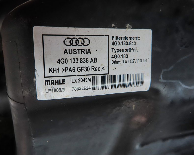 Thumbnail 6: 2012-2018 AUDI A6 A7 (C7 4G8) 3.0L ENGINE AIR INTAKE FILTER HOUSING BOX