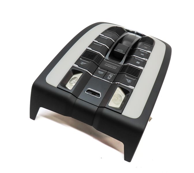 2011 PORSCHE CAYENNE (958) FRONT INTERIOR DOME LIGHT LAMP w/ BUTTONS (BLACK)