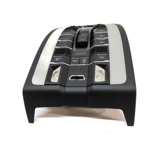 Thumbnail 2: 2011 PORSCHE CAYENNE (958) FRONT INTERIOR DOME LIGHT LAMP w/ BUTTONS (BLACK)